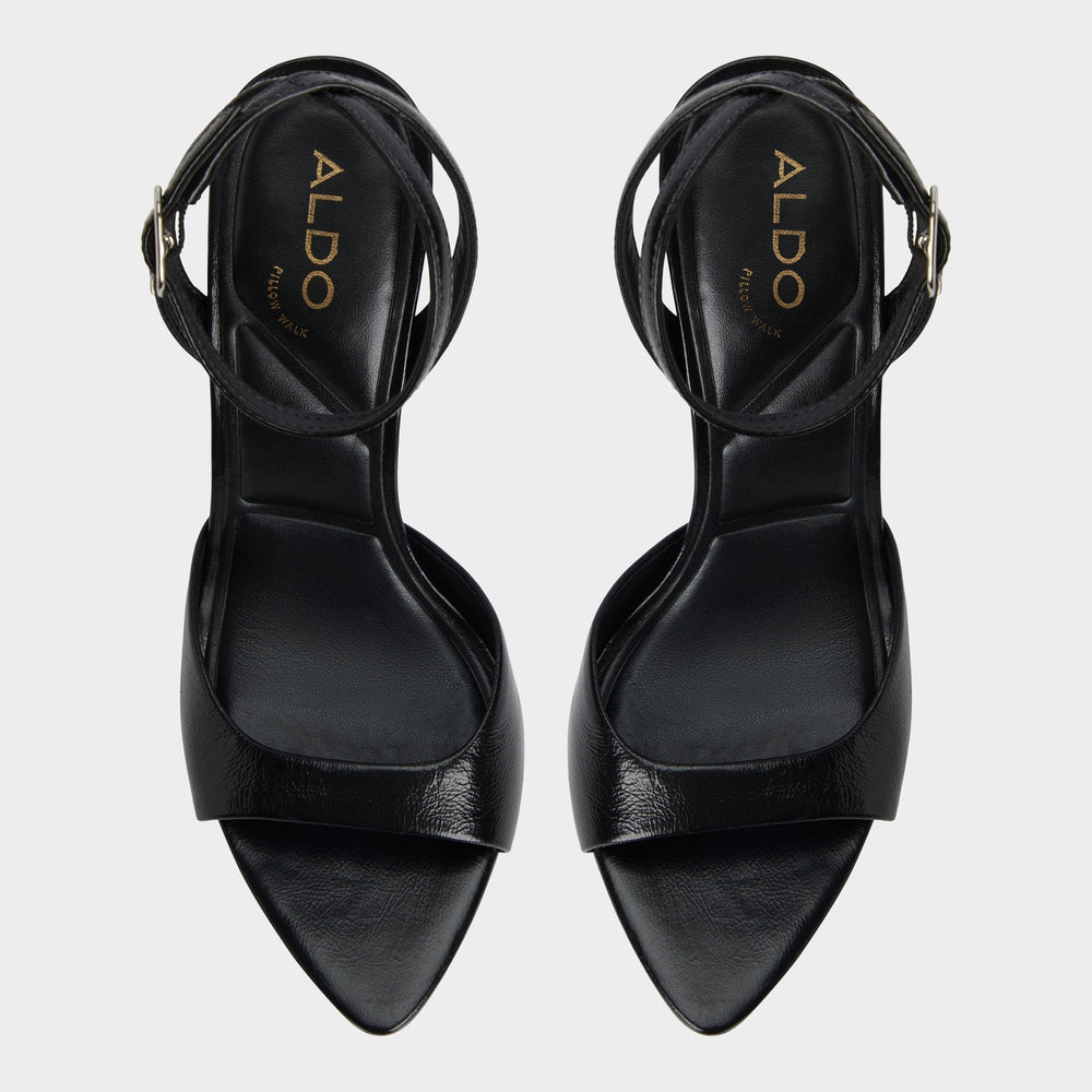 Forevermore Black Women's Strappy sandals - Strappy heeled sandal, Stiletto heel | Aldo sale