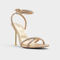 Manaelden Gold Women's Heeled sandals - Strappy heeled sandal, Stiletto heel | Aldo for sale