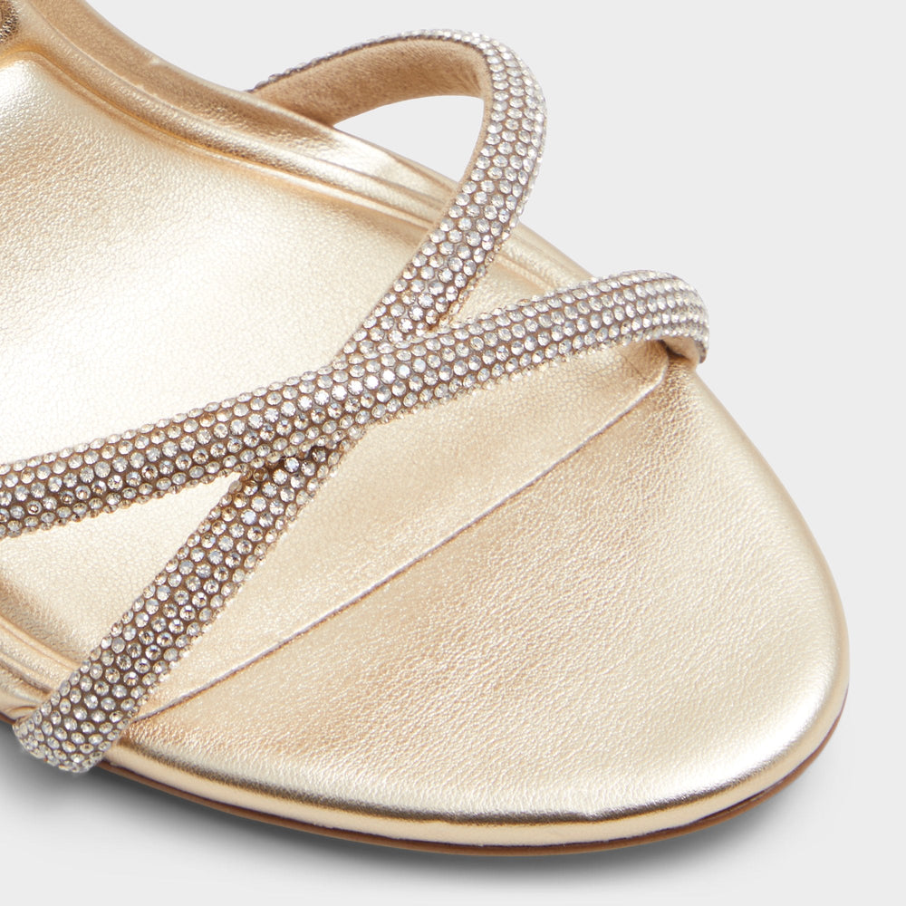 Manaelden Gold Women's Heeled sandals - Strappy heeled sandal, Stiletto heel | Aldo for sale