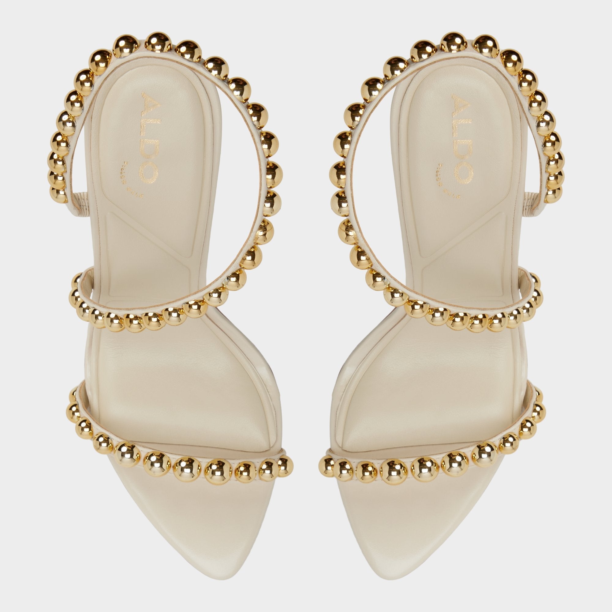 Attey in Cream - Strappy heeled sandal, Stiletto heel | Aldo discount