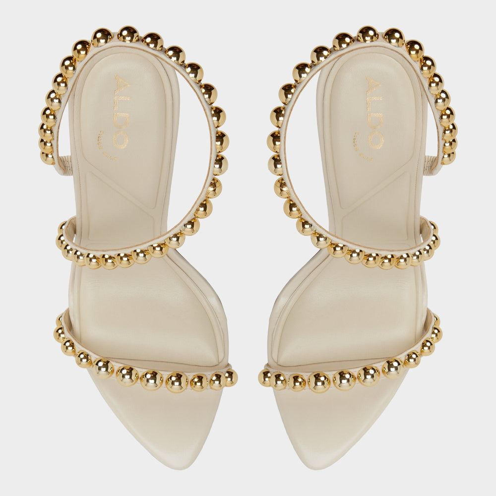 Attey in Cream - Strappy heeled sandal, Stiletto heel | Aldo discount
