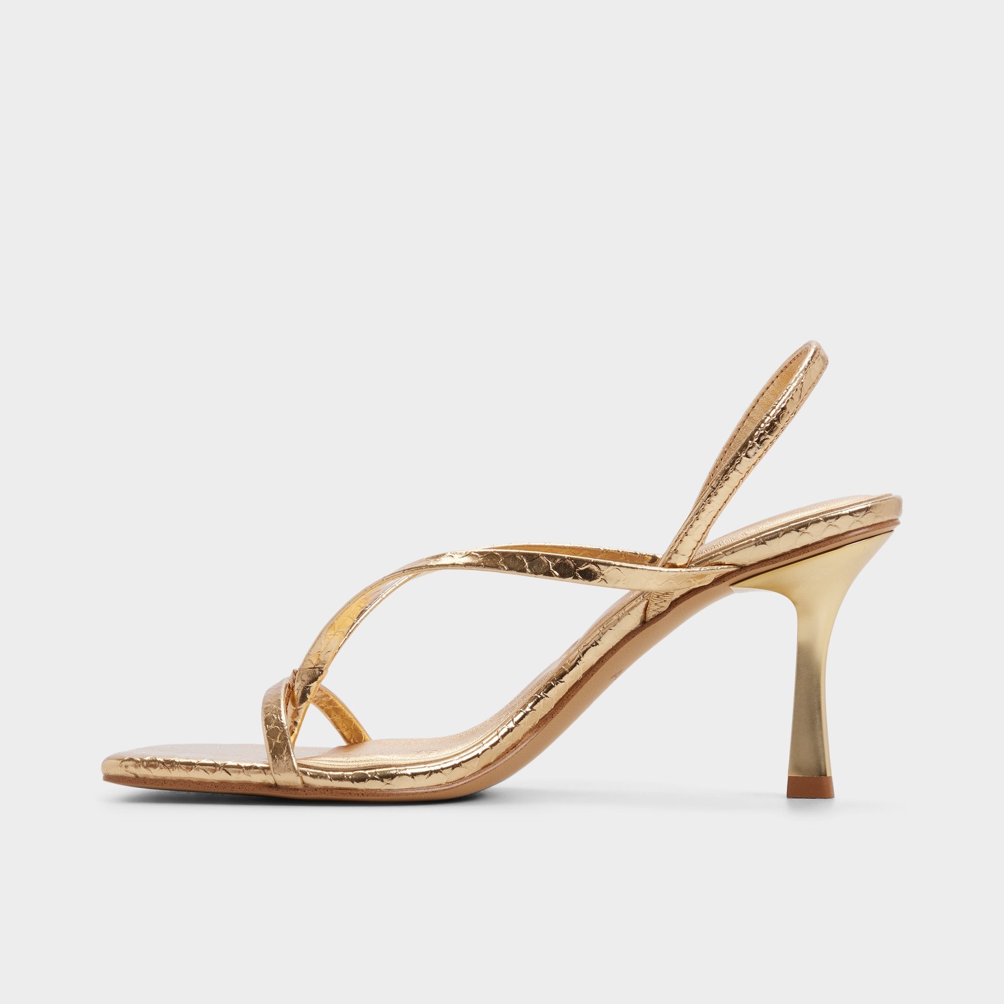 Riva in Gold 14213553 - Sling back heeled sandal, Stiletto heel | Aldo sale