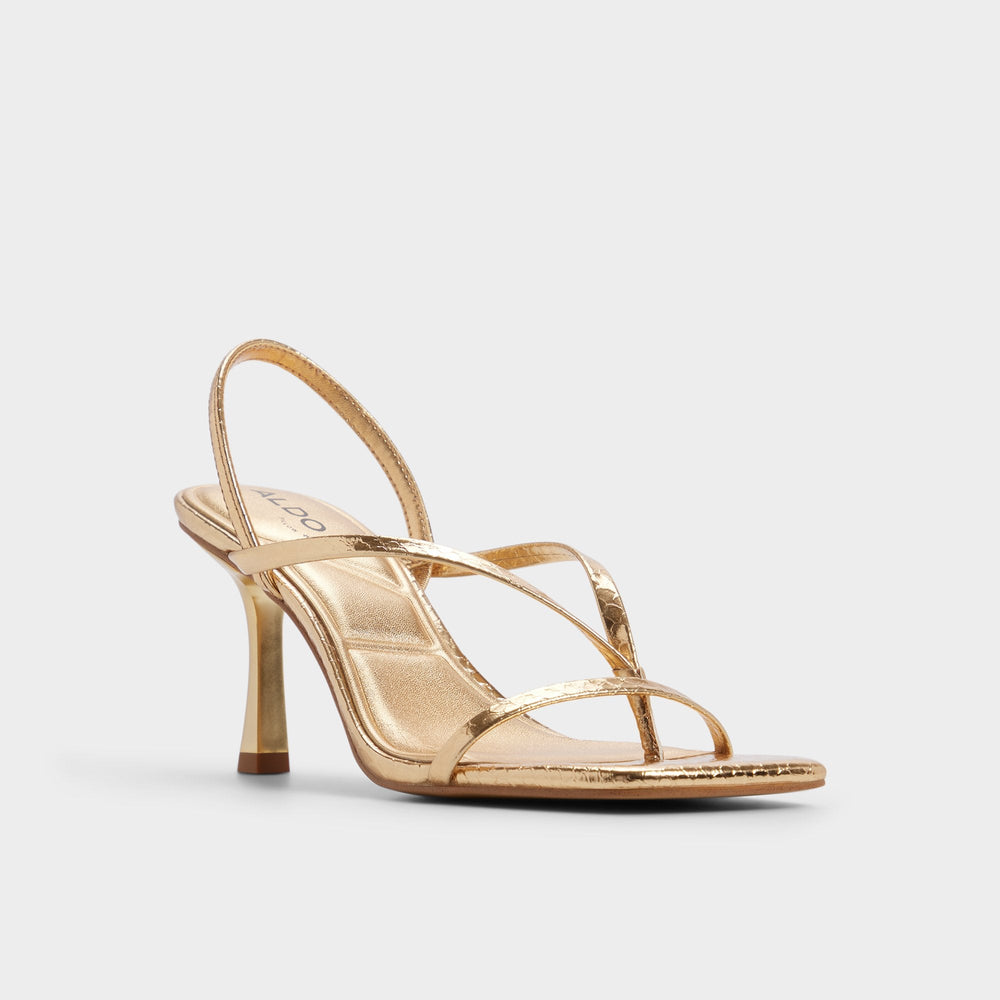 Riva in Gold 14213553 - Sling back heeled sandal, Stiletto heel | Aldo sale