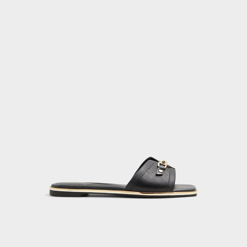Alamassi Black Women's Flats - Slide sandal | Aldo sale