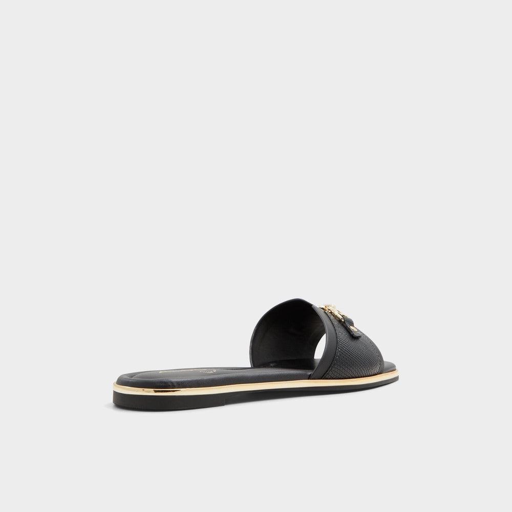 Alamassi Black Women's Flats - Slide sandal | Aldo sale