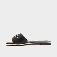 Alamassi Black Women's Flats - Slide sandal | Aldo sale