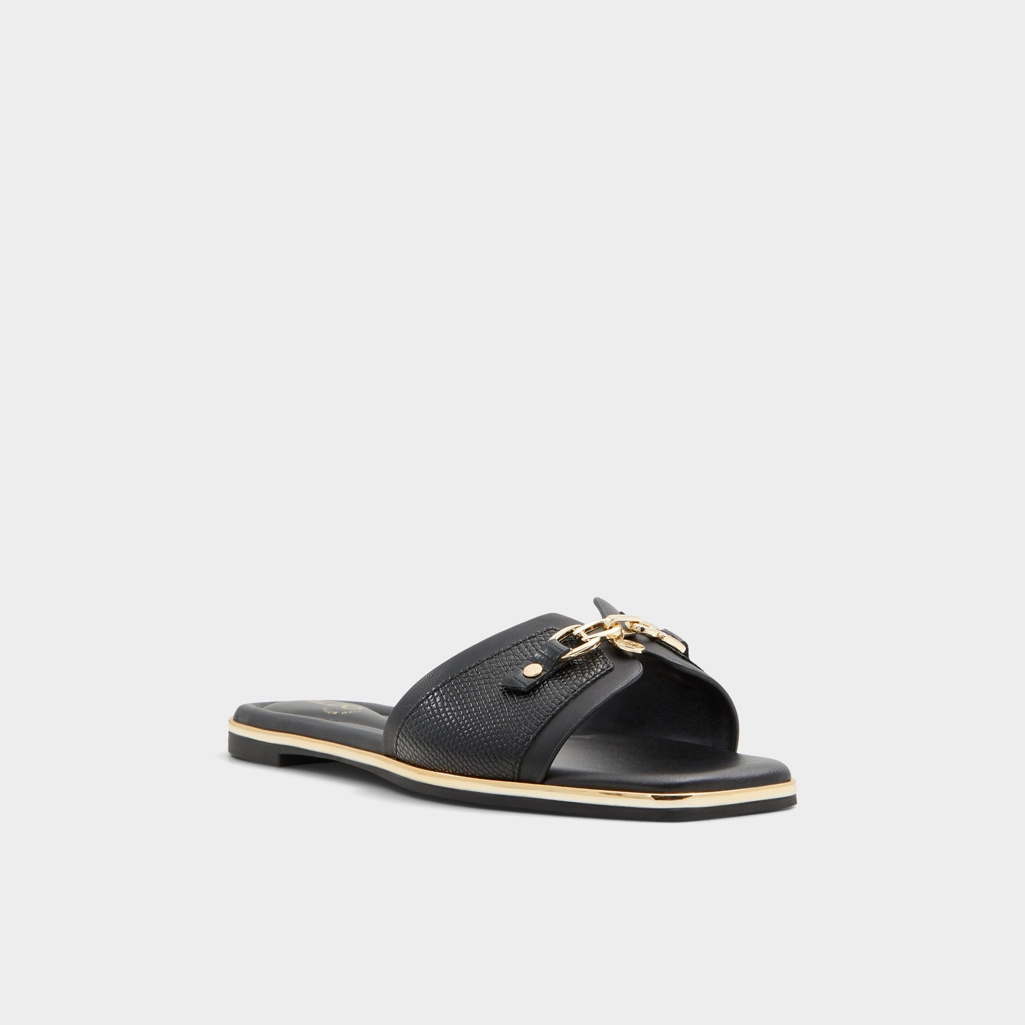 Alamassi Black Women's Flats - Slide sandal | Aldo sale