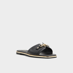 Alamassi Black Women's Flats - Slide sandal | Aldo sale