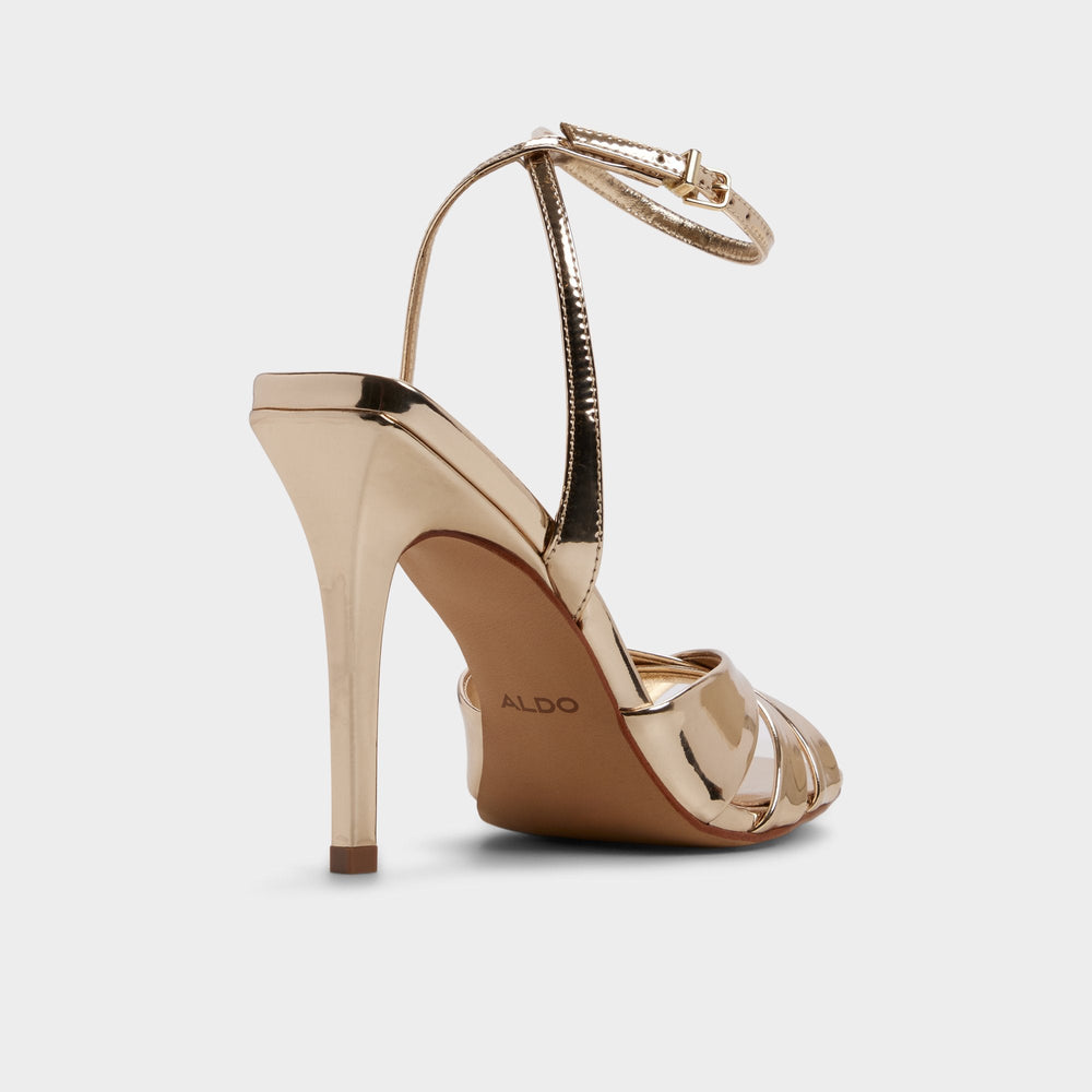 Meteora in Gold - Strappy heeled sandal, Stiletto heel | Aldo for sale