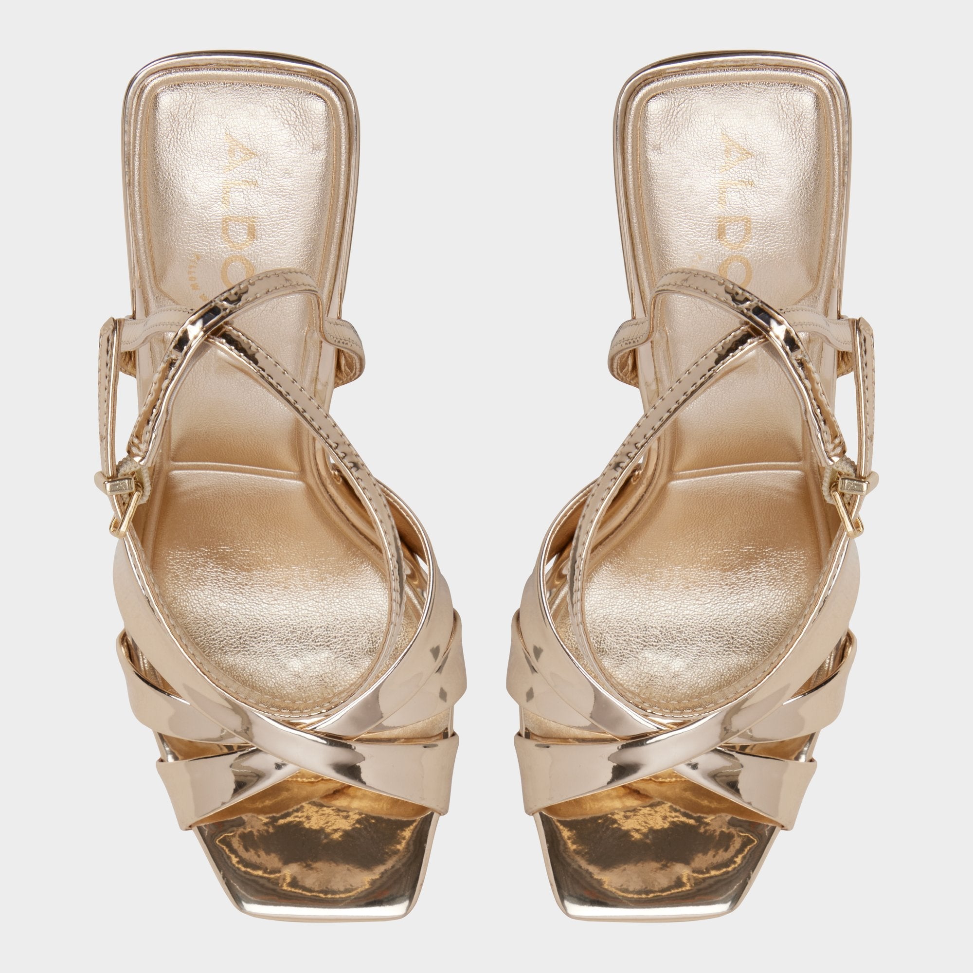 Meteora in Gold - Strappy heeled sandal, Stiletto heel | Aldo for sale