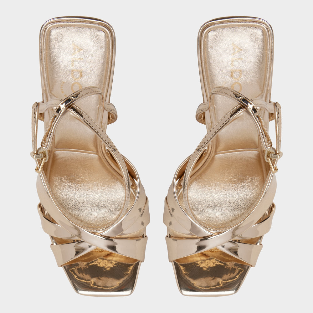 Meteora in Gold - Strappy heeled sandal, Stiletto heel | Aldo for sale