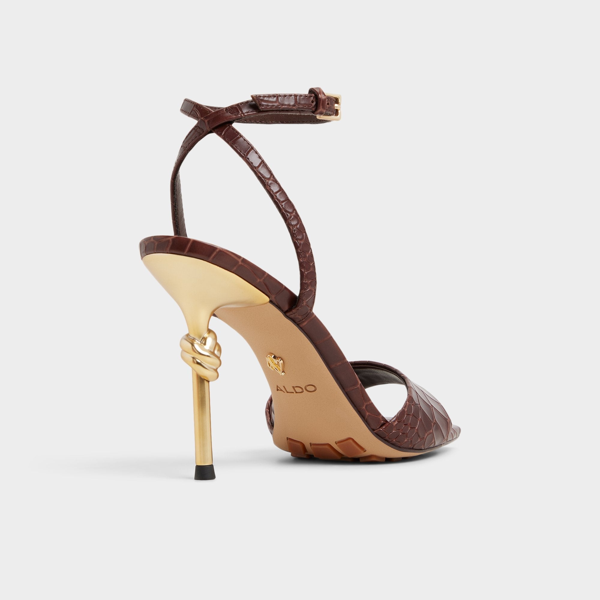 Harmonious in Dark Brown - Strappy heeled sandal | Aldo discount