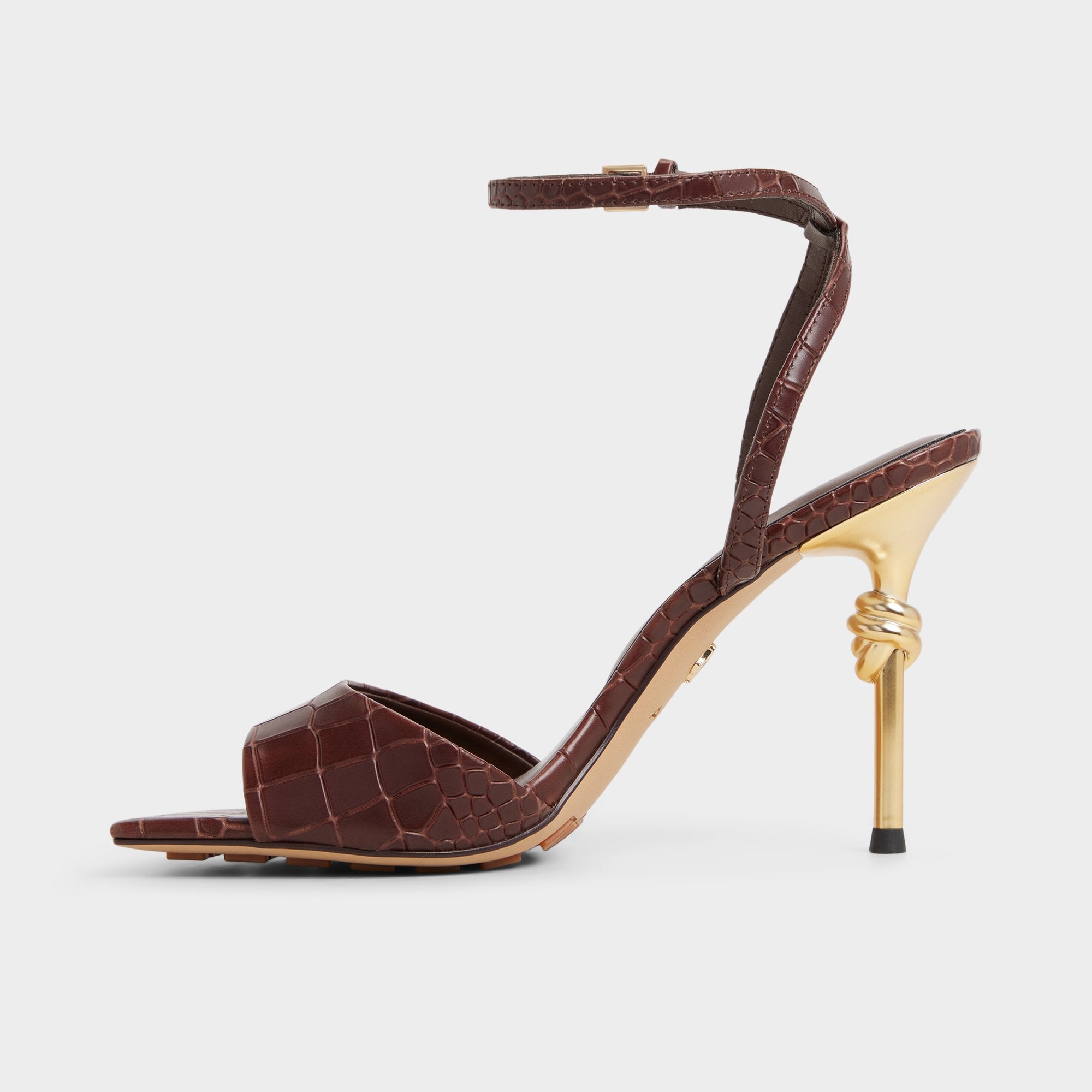 Harmonious in Dark Brown - Strappy heeled sandal | Aldo discount