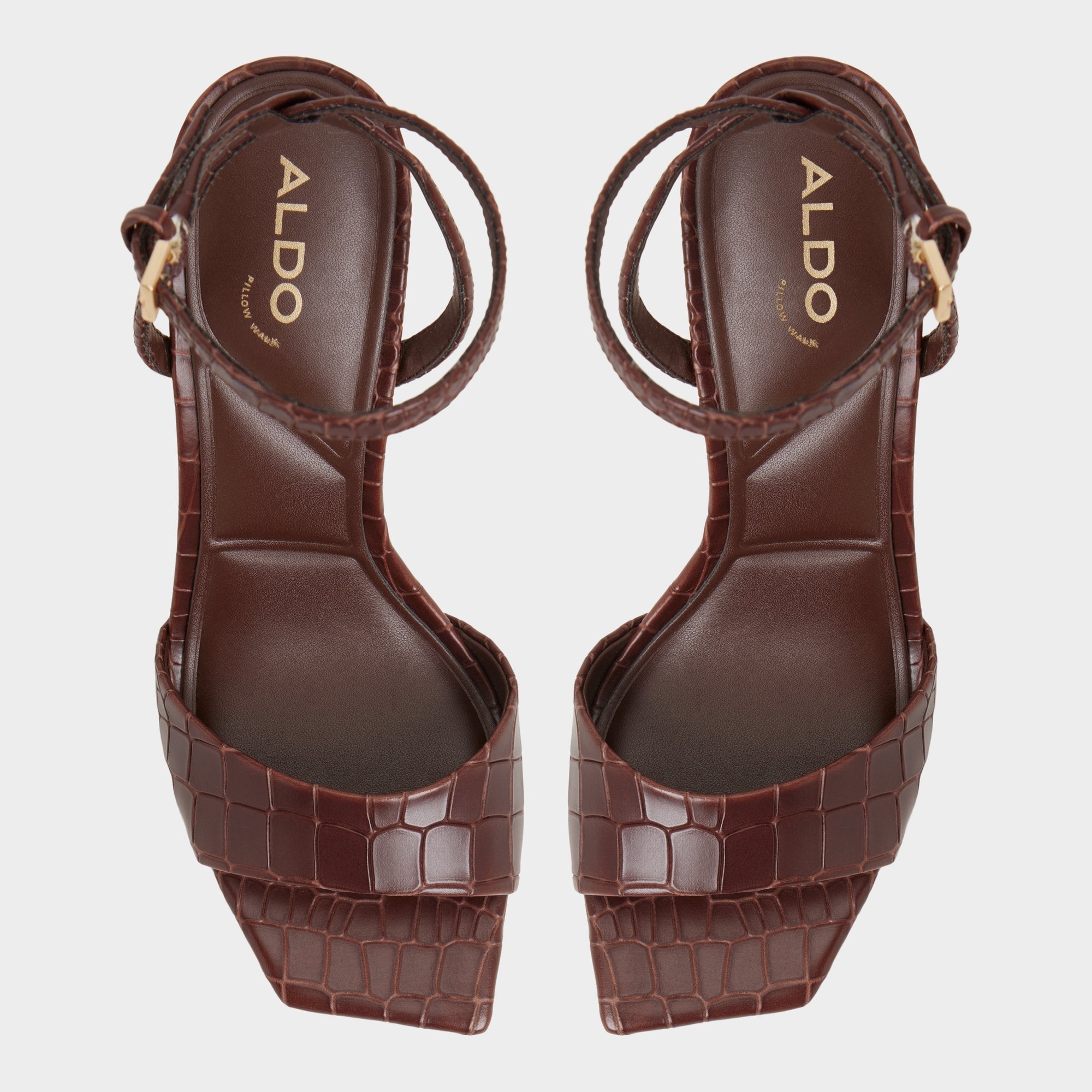 Harmonious in Dark Brown - Strappy heeled sandal | Aldo discount