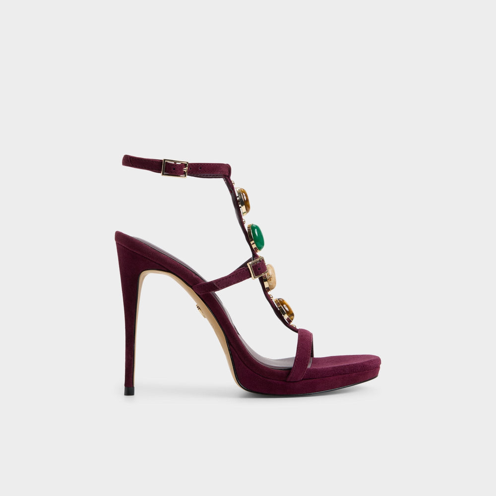 Opalia in Bordo - Strappy heeled sandal, Platform | Aldo sale