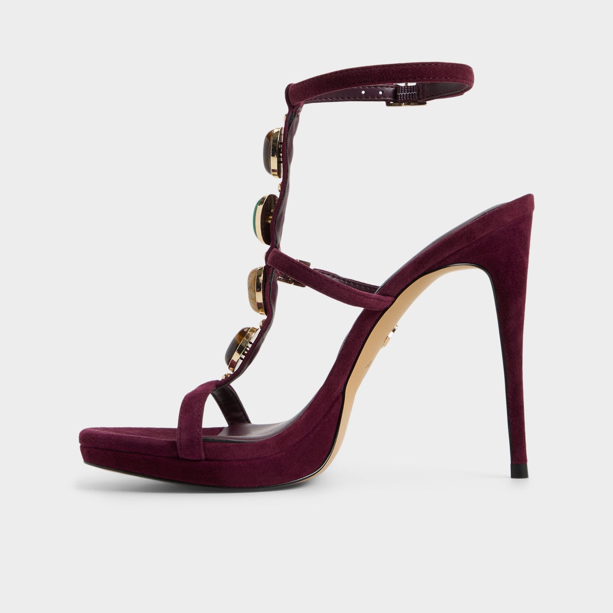 Opalia in Bordo - Strappy heeled sandal, Platform | Aldo sale