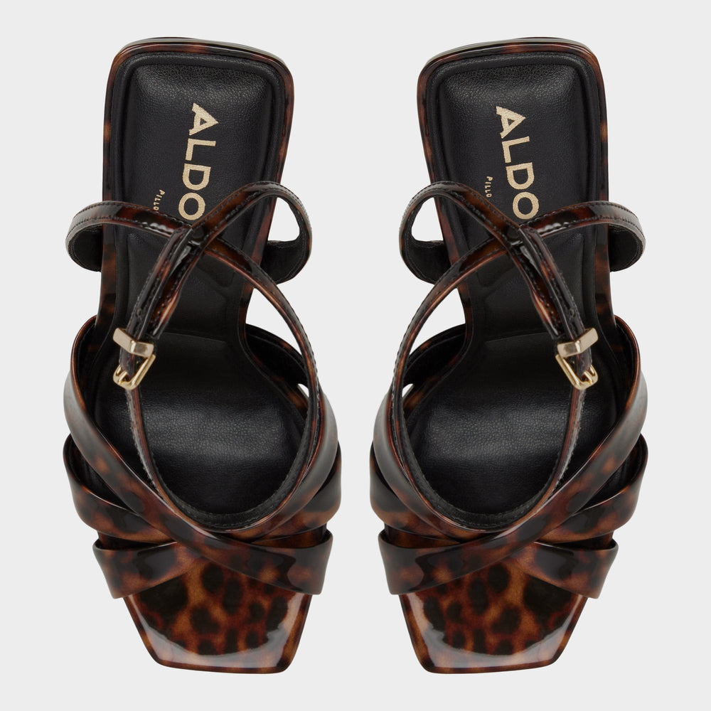 Meteora in Open Brown - Strappy heeled sandal, Stiletto heel | Aldo for sale
