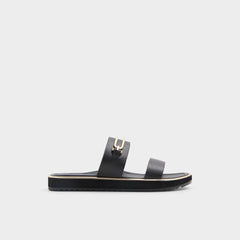 Lagoon Other Black Women's Strappy sandals - Strappy flat sandal, Footbed sandal | Aldo outlet