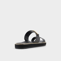 Lagoon Other Black Women's Strappy sandals - Strappy flat sandal, Footbed sandal | Aldo outlet