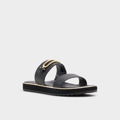 Lagoon Other Black Women's Strappy sandals - Strappy flat sandal, Footbed sandal | Aldo outlet