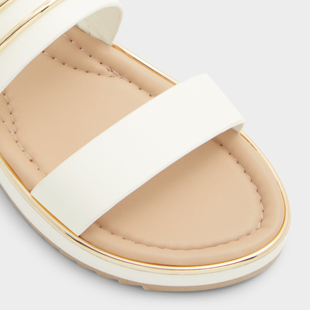 Lagoon White Women's Strappy sandals - Slide sandal, Footbed sandal | Aldo on sale