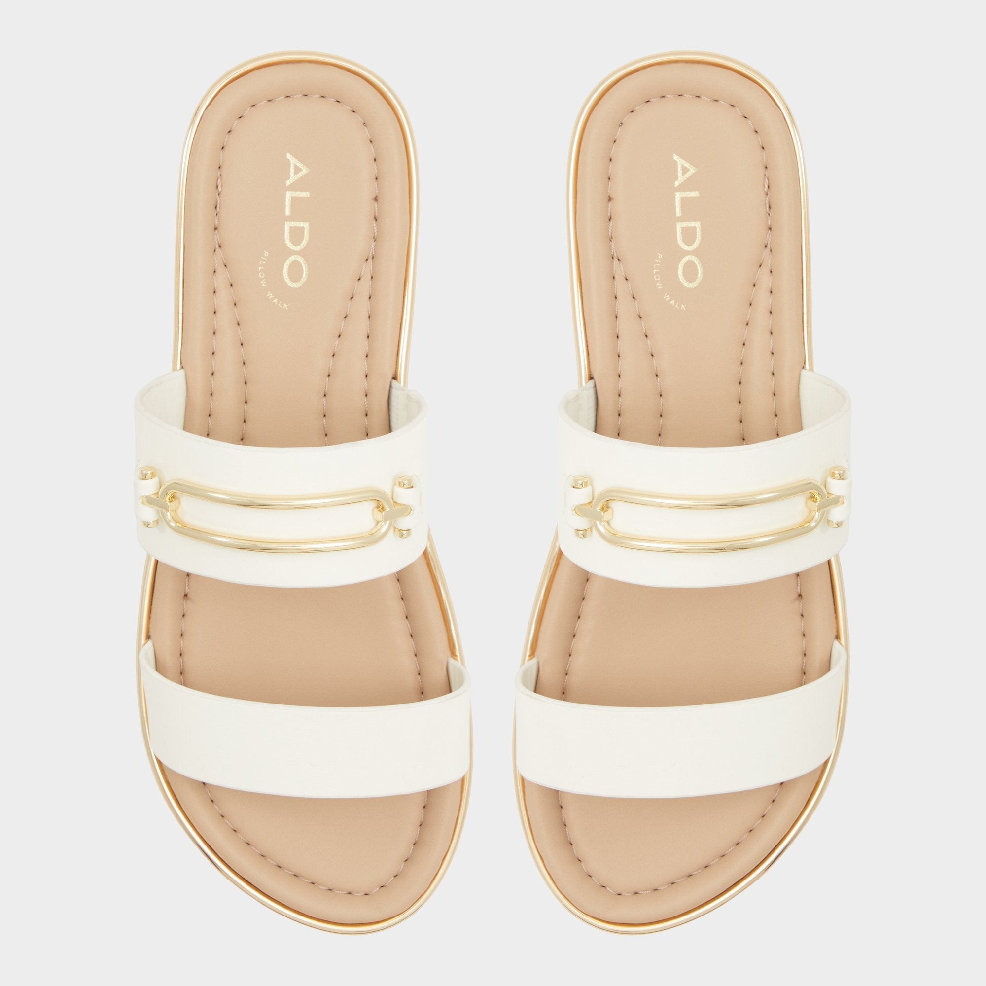 Lagoon White Women's Strappy sandals - Slide sandal, Footbed sandal | Aldo on sale