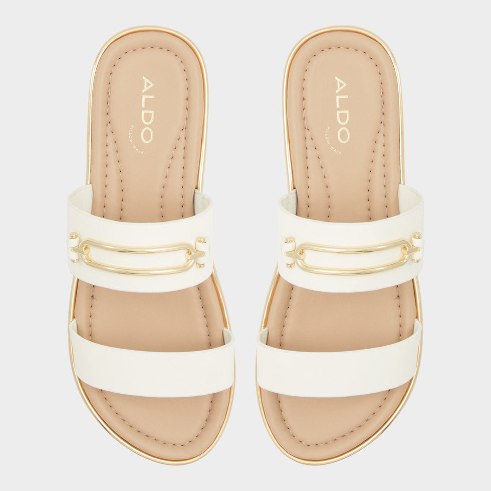 Lagoon White Women's Strappy sandals - Slide sandal, Footbed sandal | Aldo on sale