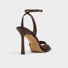 Sharra in Dark Brown - Strappy heeled sandal, Stiletto heel | Aldo for sale