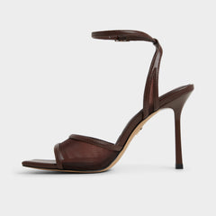 Sharra in Dark Brown - Strappy heeled sandal, Stiletto heel | Aldo for sale