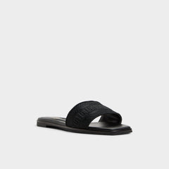 Oceania Black Women's Flats - Slide sandal | Aldo discount
