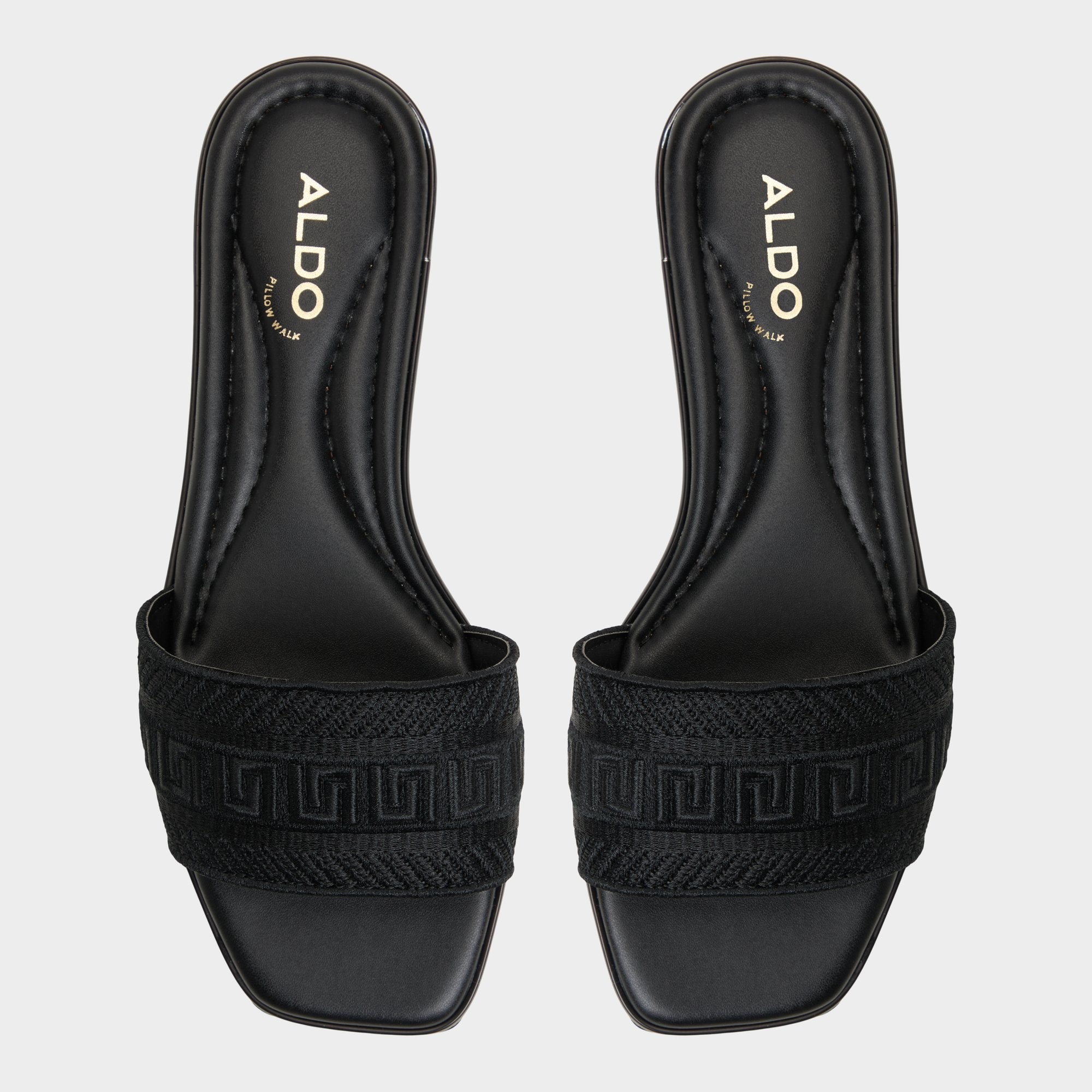 Oceania Black Women's Flats - Slide sandal | Aldo discount