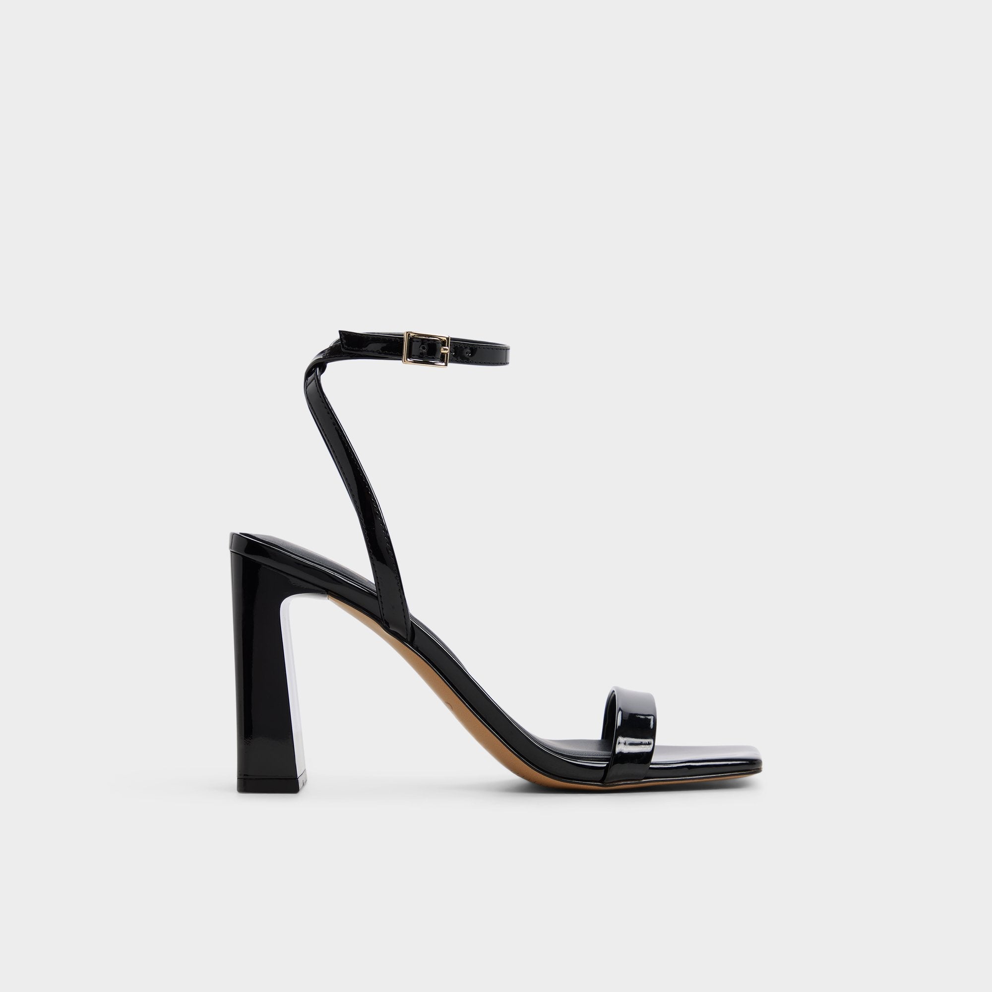 Azzira in Black - Strappy heeled sandal, Block heel | Aldo outlet