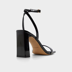 Azzira in Black - Strappy heeled sandal, Block heel | Aldo outlet