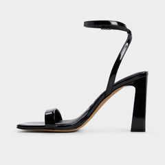 Azzira in Black - Strappy heeled sandal, Block heel | Aldo outlet