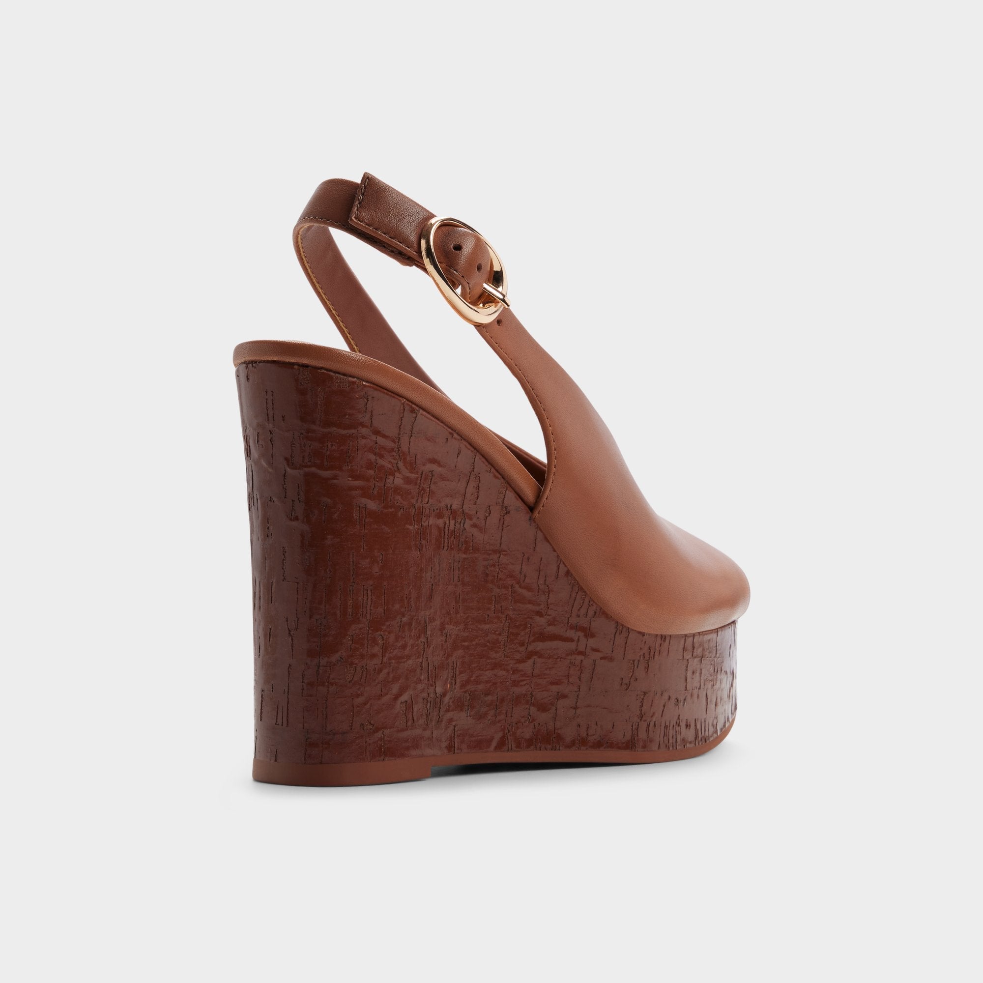 Tatianah in Dark Brown - Sling back heeled sandal, Wedge heel | Aldo sale