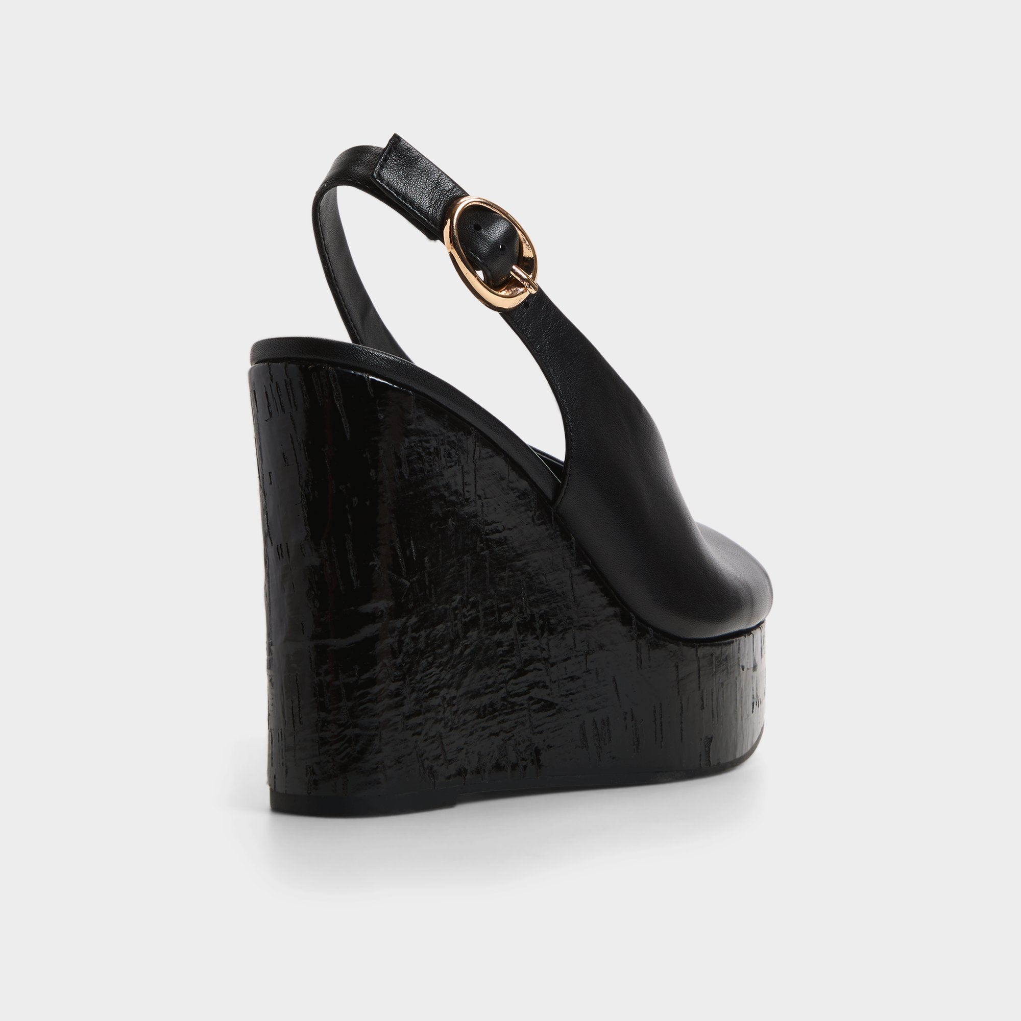Tatianah in Black - Sling back heeled sandal, Wedge heel | Aldo discount