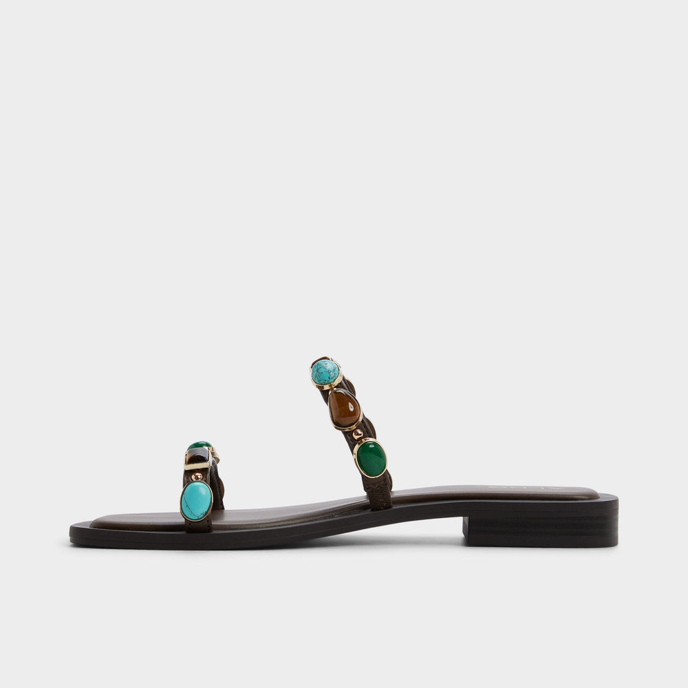 Sapphira in Dark Brown 14189967 - Slide sandal | Aldo outlet