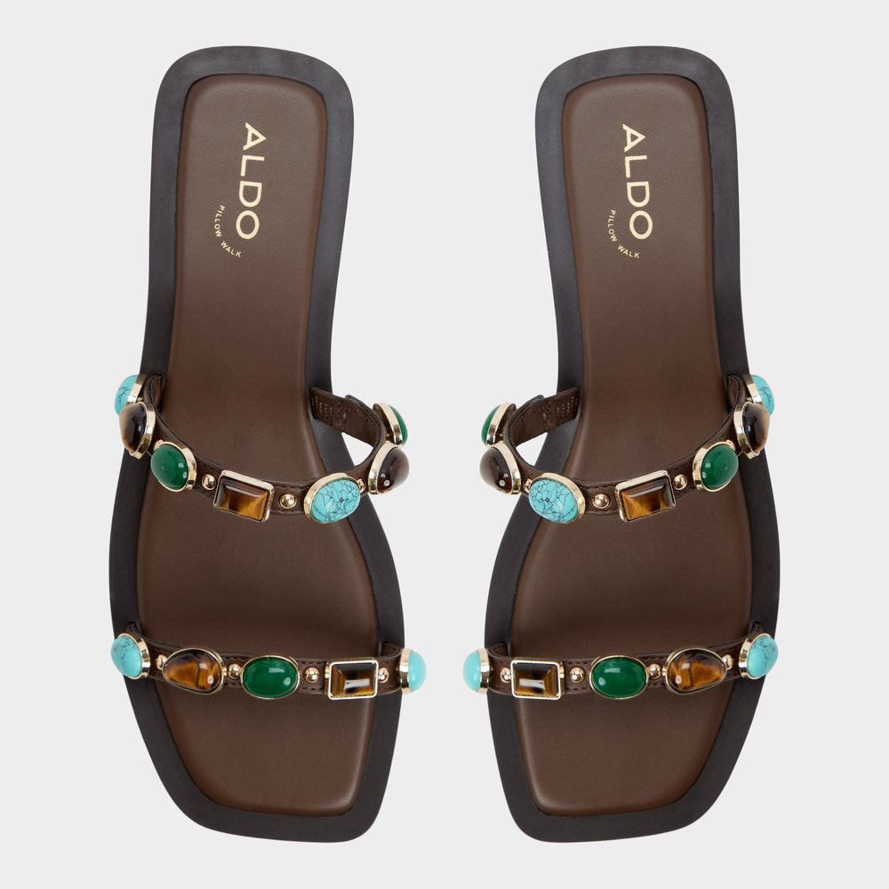 Sapphira in Dark Brown 14189967 - Slide sandal | Aldo outlet