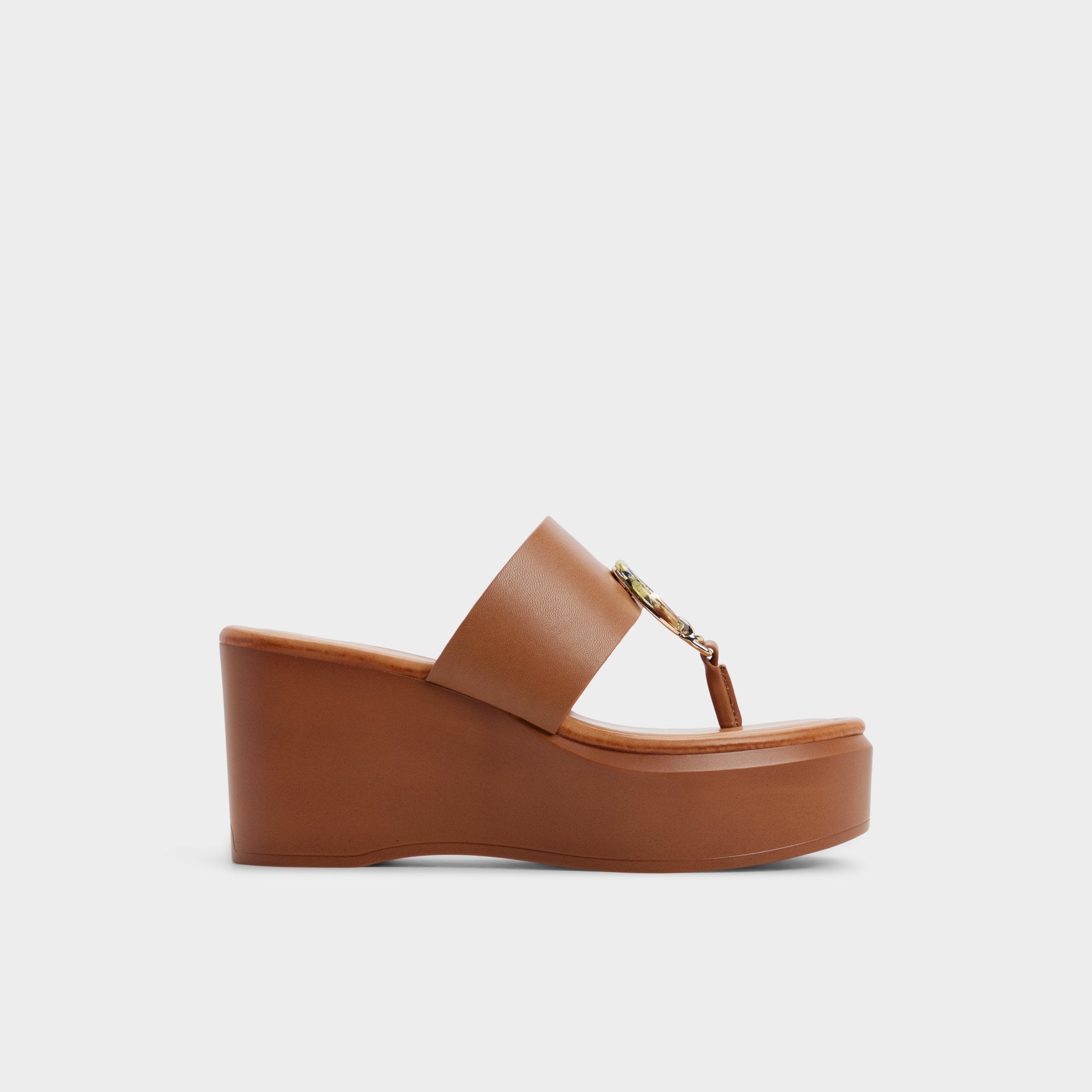 Friegan in Medium Brown - Slide sandal, Wedge heel | Aldo on sale