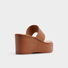 Friegan in Medium Brown - Slide sandal, Wedge heel | Aldo on sale
