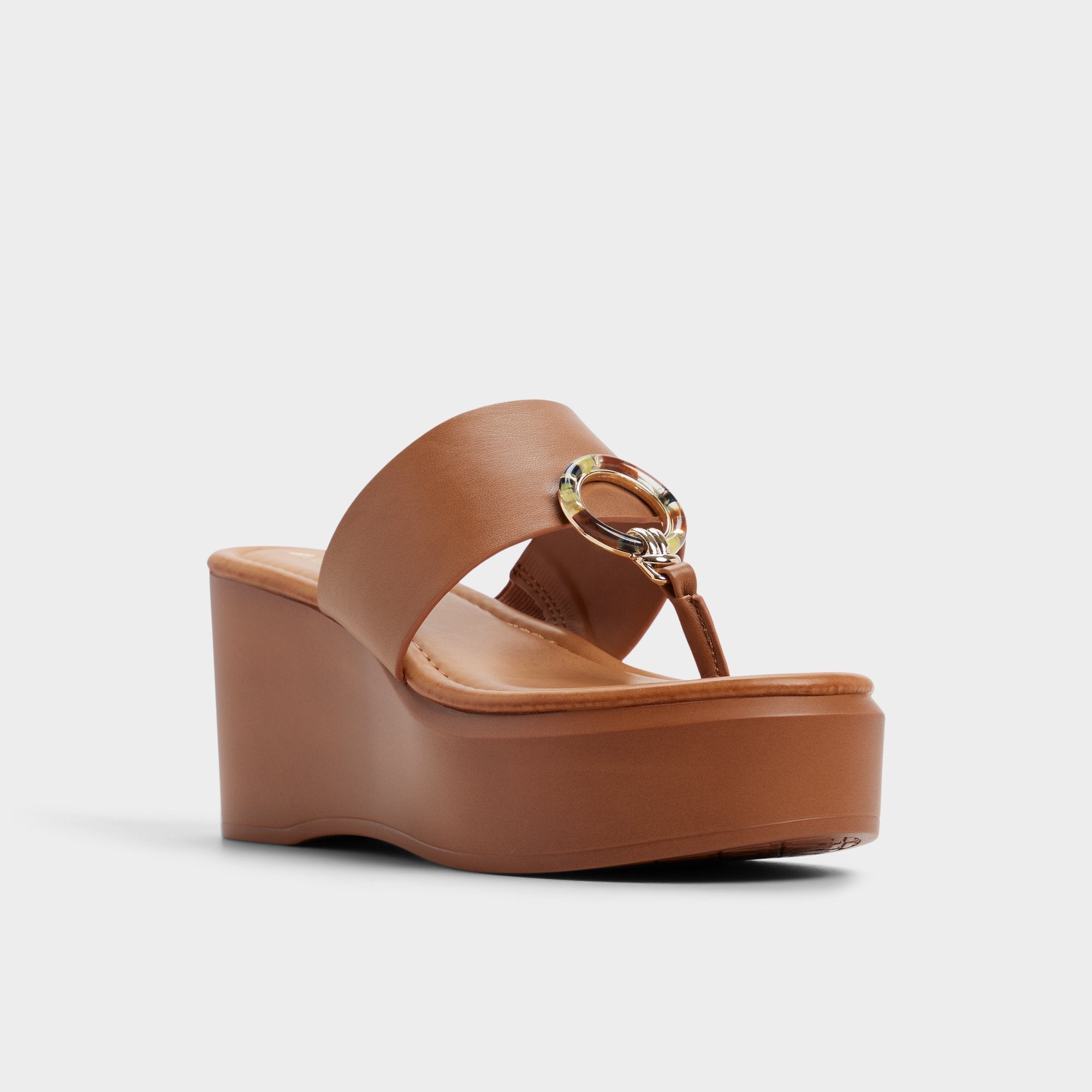 Friegan in Medium Brown - Slide sandal, Wedge heel | Aldo on sale