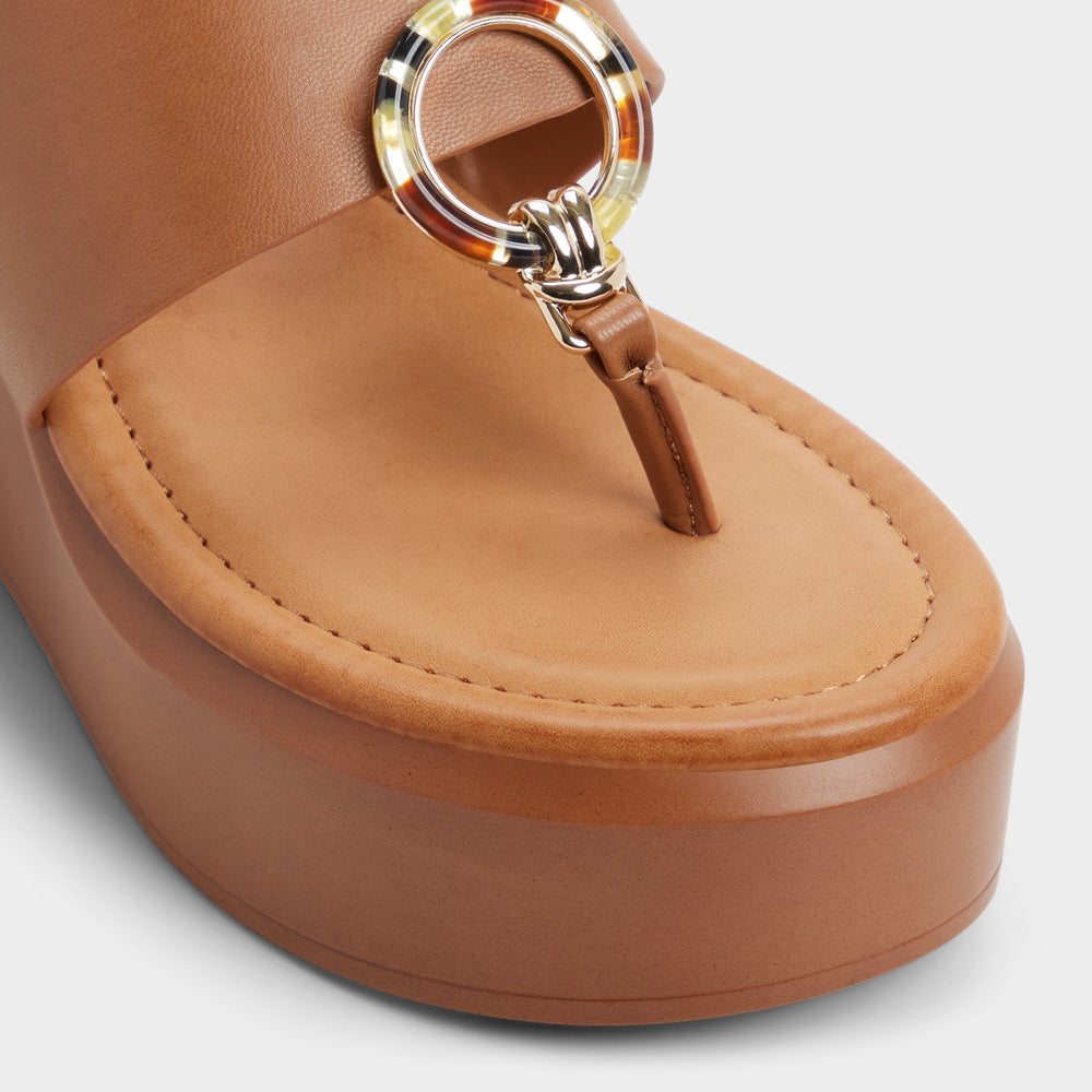 Friegan in Medium Brown - Slide sandal, Wedge heel | Aldo on sale