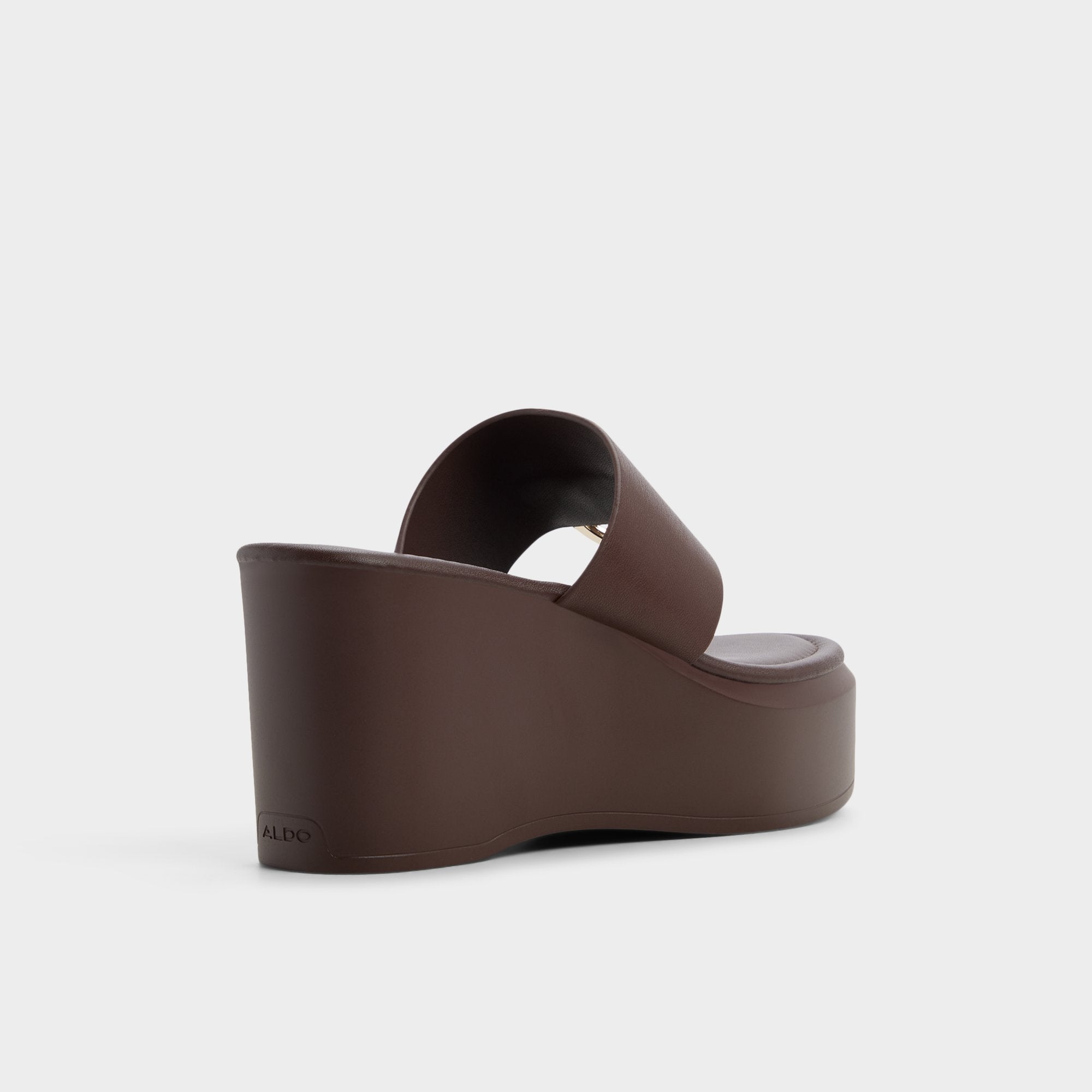 Friegan in Dark Brown - Slide sandal, Wedge heel | Aldo for sale