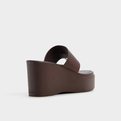 Friegan in Dark Brown - Slide sandal, Wedge heel | Aldo for sale
