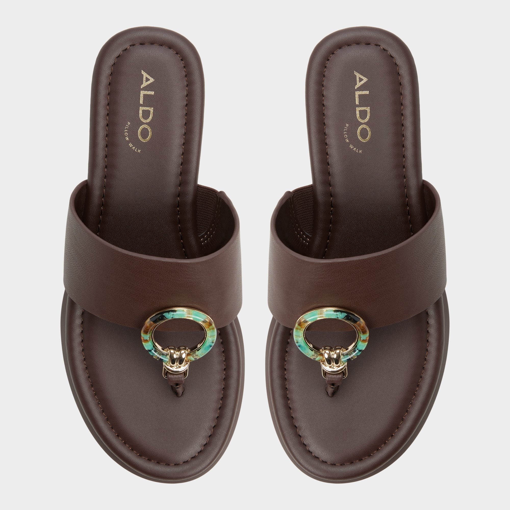 Friegan in Dark Brown - Slide sandal, Wedge heel | Aldo for sale