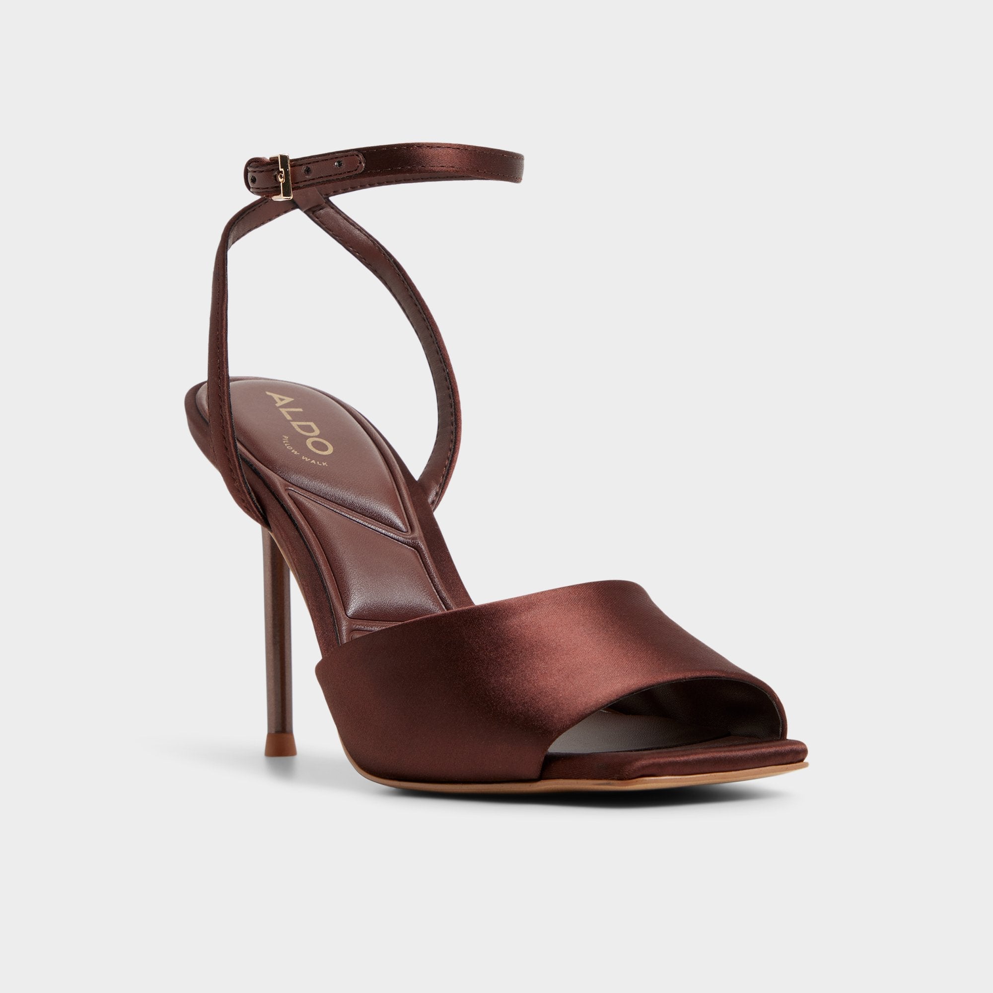 Kaiasien in Dark Brown 14151897 - Strappy heeled sandal, Stiletto heel | Aldo on sale