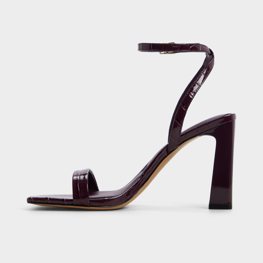 Azzira in Bordo - Strappy heeled sandal, Block heel | Aldo discount