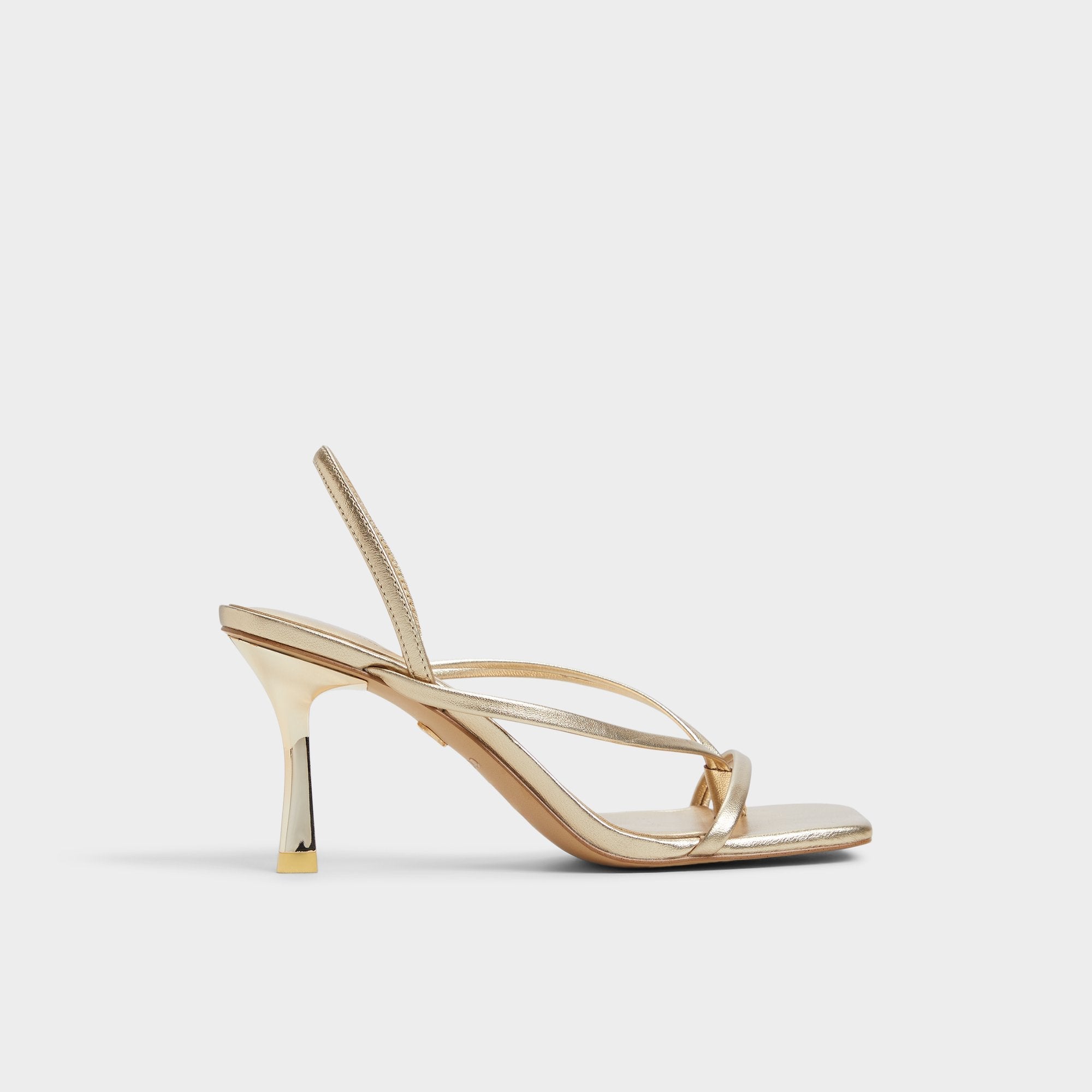 Riva Gold Women's Strappy sandals - Sling back heeled sandal, Stiletto heel | Aldo outlet