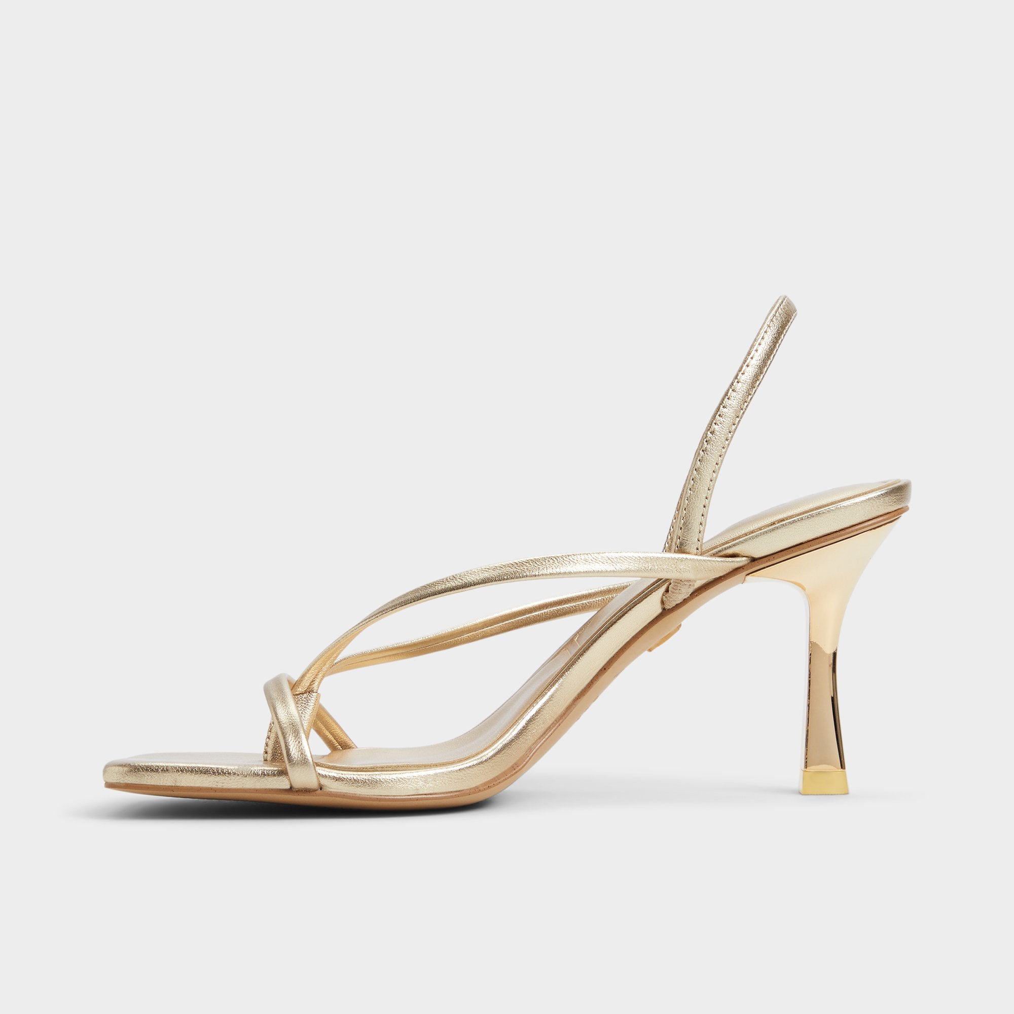 Riva Gold Women's Strappy sandals - Sling back heeled sandal, Stiletto heel | Aldo outlet
