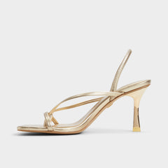 Riva Gold Women's Strappy sandals - Sling back heeled sandal, Stiletto heel | Aldo outlet